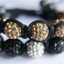 White and Black or Brown Crystal Pave Disco Ball Dia-Cut Adjustable Bracelets (15 each) Image 5