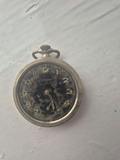 vintage Cintra military style pocket watch with sub seconds dial.