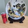 Japanese Hand Painted Plate & Stand Image 2