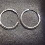 0.54ct lab grown diamond hoop earrings Image 7