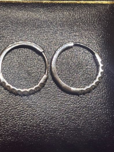 0.54ct lab grown diamond hoop earrings