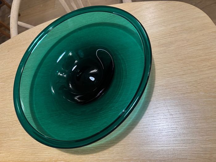 Mid-Century hand made designer glass bowl