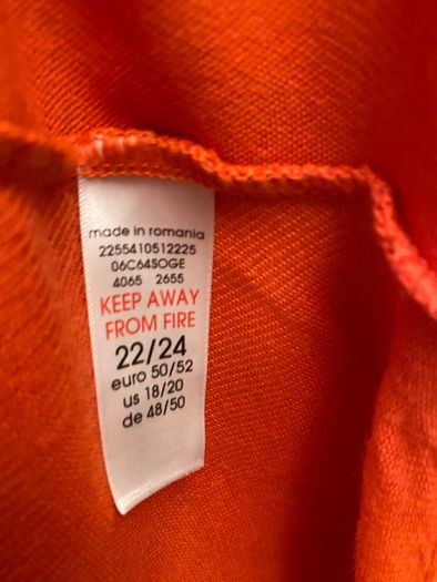 Evans orange cardigan (size 22-24)