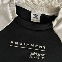 adidas Equipment ADI/91-18 sweatshirt top black & white retro range