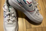 Nike Air Force 1 Low - White / Multi-Colour Swoosh Outline
