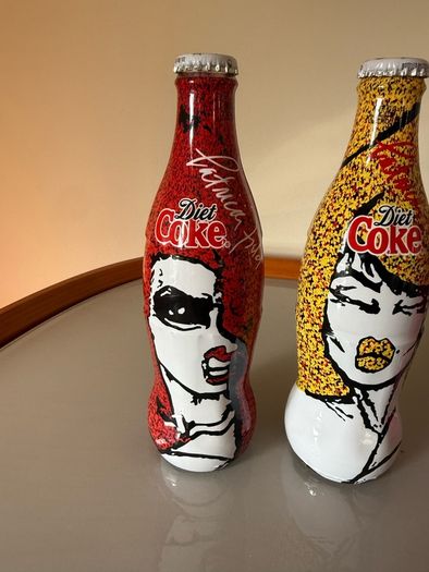 Limited edition unopened Patricia Field Diet Coke bottles