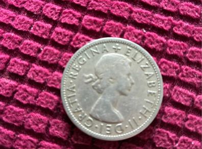 1957 UK Queen Elizabeth Half Crown