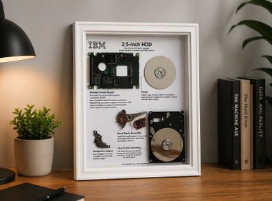IBM 2.5inch HDD Teardown Frame Art |Tech Wall Decor