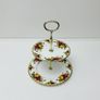 Vintage Royal Albert "Old Country Roses" Two Tier Cake Stand Image 2