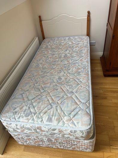 single bed and mattress