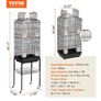 Metal Bird Cage 62 Inch with Rolling Stand Image 6