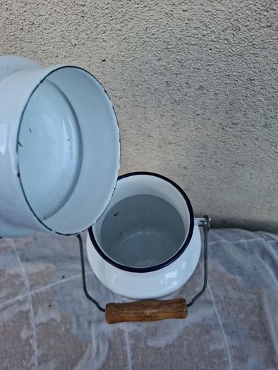 By post only 23cm enamel milk churn can
