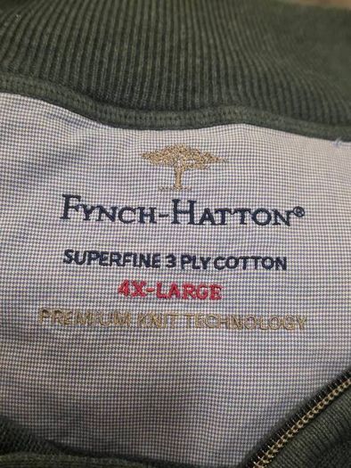 Fynch Hatton Quarter Zip Knit Jumper Mens 4XL XXXXL