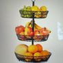 Chefarone Three tier metal fruit basket , adjustable . Keeps fruit fresher with air circulation  .base basket is 34 cm , height to top point 52 cm .adjustable Image 2