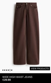 Brown Wide Leg Jeans