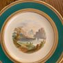 Price drop hand painted  Irish scenes of Ireland vintage  Rare set of Victorian hand painted dessert plates Irish landscape scenes Image 5