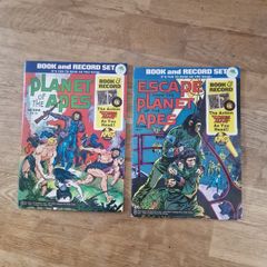 2 vintage comic books and record set PLANET OF THE APES