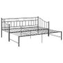 Pull-out Sofa Bed Frame Black Metal 90x200 cm Image 2