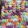 Handknit baby blanket super soft chenille yarn purple brights mix Image 4
