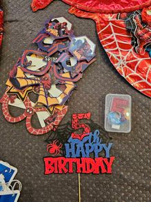 Spiderman 5th birthday set party decorations