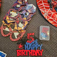 Spiderman 5th birthday set party decorations