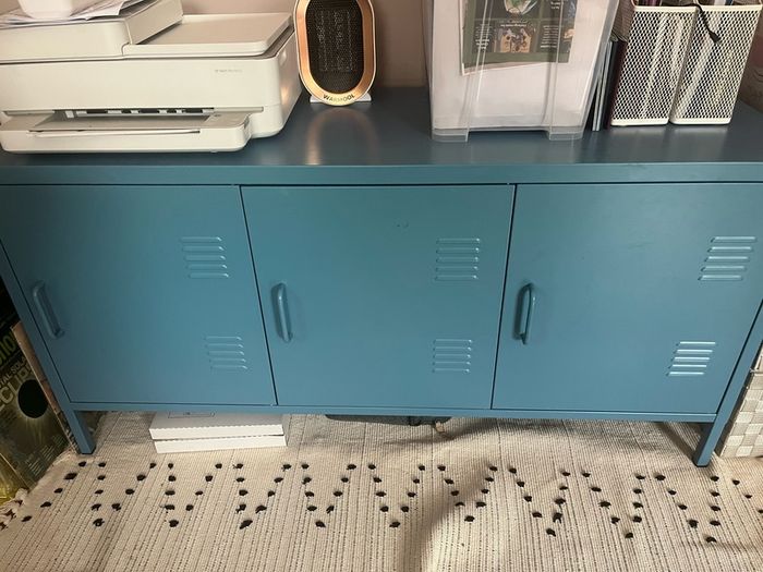 Blue metal cabinet