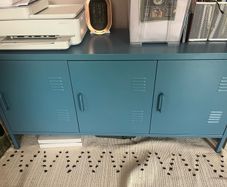 Blue metal cabinet