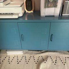Blue metal cabinet