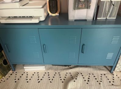 Blue metal cabinet