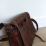 Brown leather man bag. postman bag Image 3