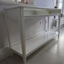 Hall table  (Off-white/creme, Glass top) Image 2