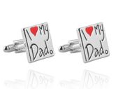 I Love My Dad Cufflinks great fathers day gift present free postage