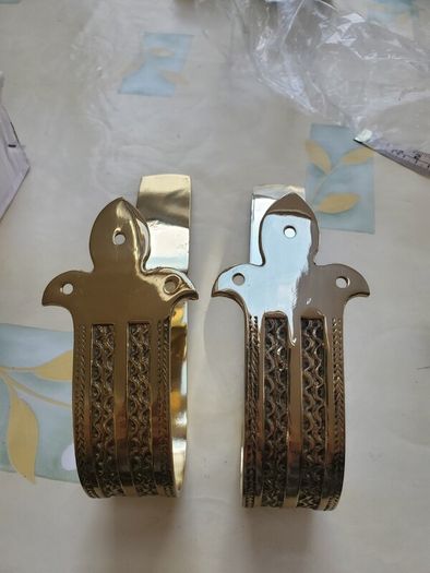 Vintage Brass Curtain Holdbacks
