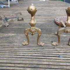 brass fire dogs