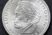 1970 Unc Germany F Silver 5 Deutsche Mark Ludwig Van Beethoven