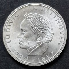 1970 Unc Germany F Silver 5 Deutsche Mark Ludwig Van Beethoven