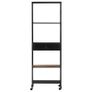 Book Cabinet 60x35x180 cm Rough Mango Wood & Iron Image 4