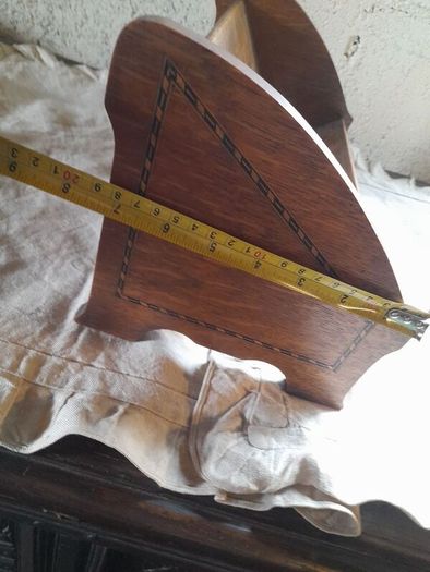 Oak Book Trough with Inlaid Border