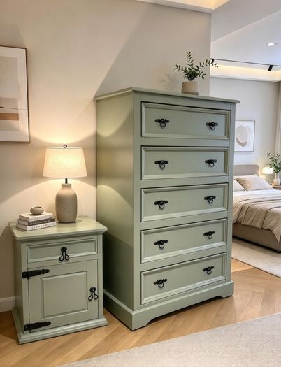 Chest of Drawers and Bedside Locker