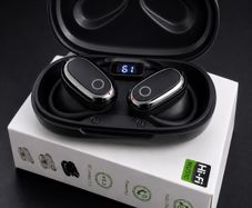 Open Ear Wireless Earbuds Bluetooth 5.3 Sport Headphones LED Display Ear Hook