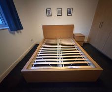 IKEA Malm Double Bed,  & matching locker