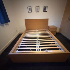 IKEA Malm Double Bed,  & matching locker
