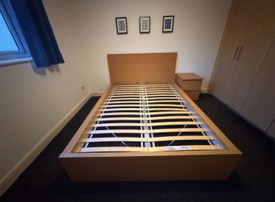 IKEA Malm Double Bed,  & matching locker
