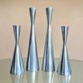 Set of 4 Vintage 90s Ikea Aluminium Candleholders Image 2