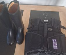 horse riding body protector and boots