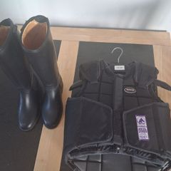 horse riding body protector and boots