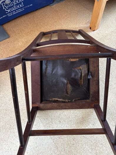 Edwardian-style mahogany bedroom side chairs