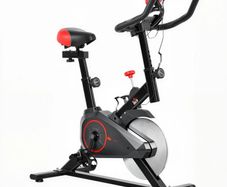 Indoor Upright Exercise Bike Machine, with Adjustable Seat, Resistance, Handlebar, LCD Display