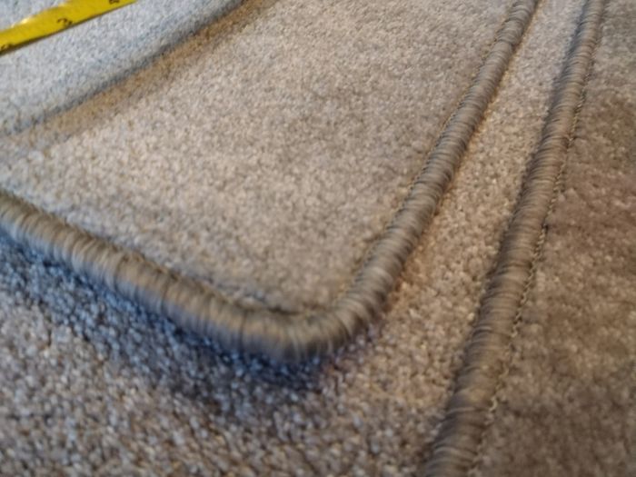 Set of x2 Grey Fluffy Floor Mats