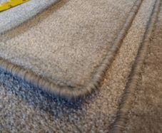 Set of x2 Grey Fluffy Floor Mats